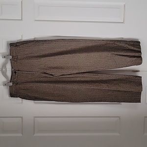 L.L. Bean women's black and tan classic fit herringbone trousers sz 10p